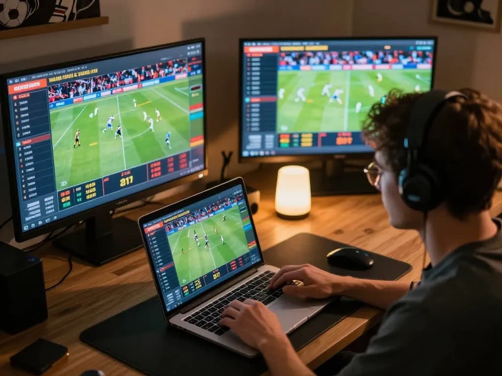 Placing dynamic sports bets with Fun88 while enjoying a thrilling live match at home.