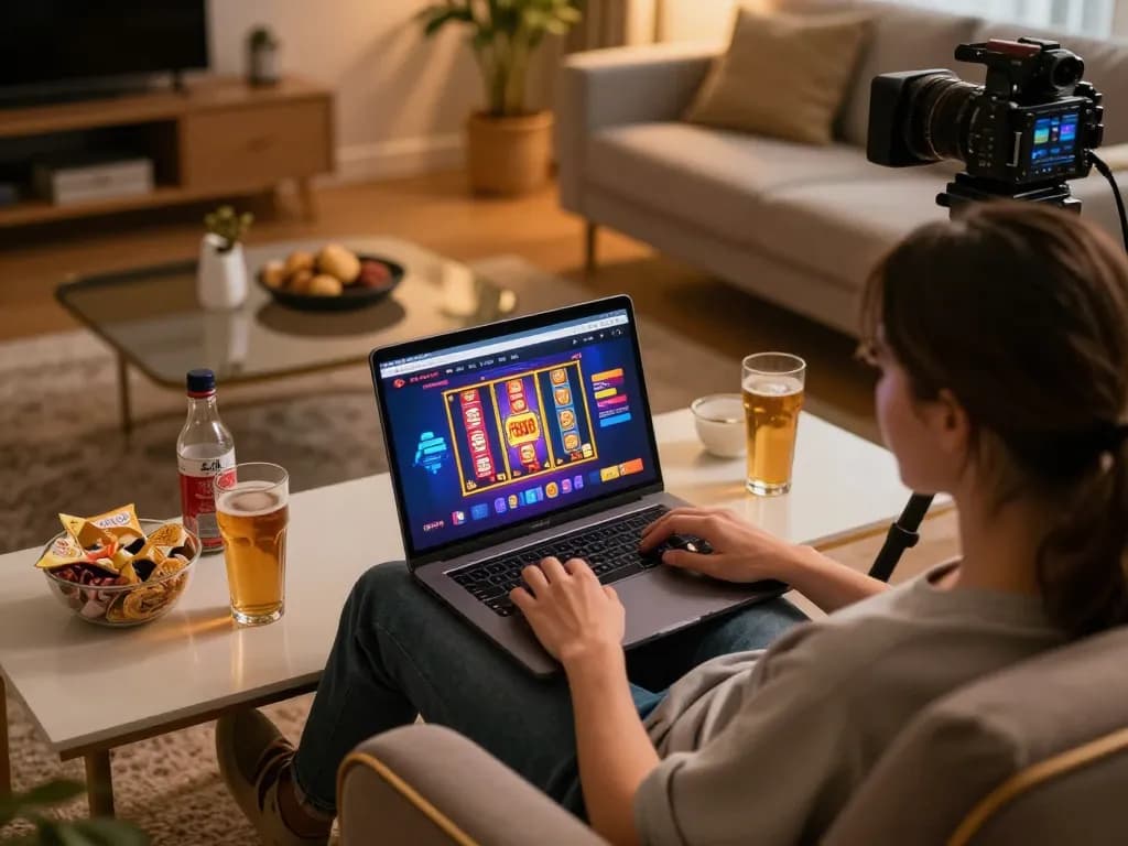 Engaging online gaming experience at FB88 with vibrant casino visuals on laptop screen