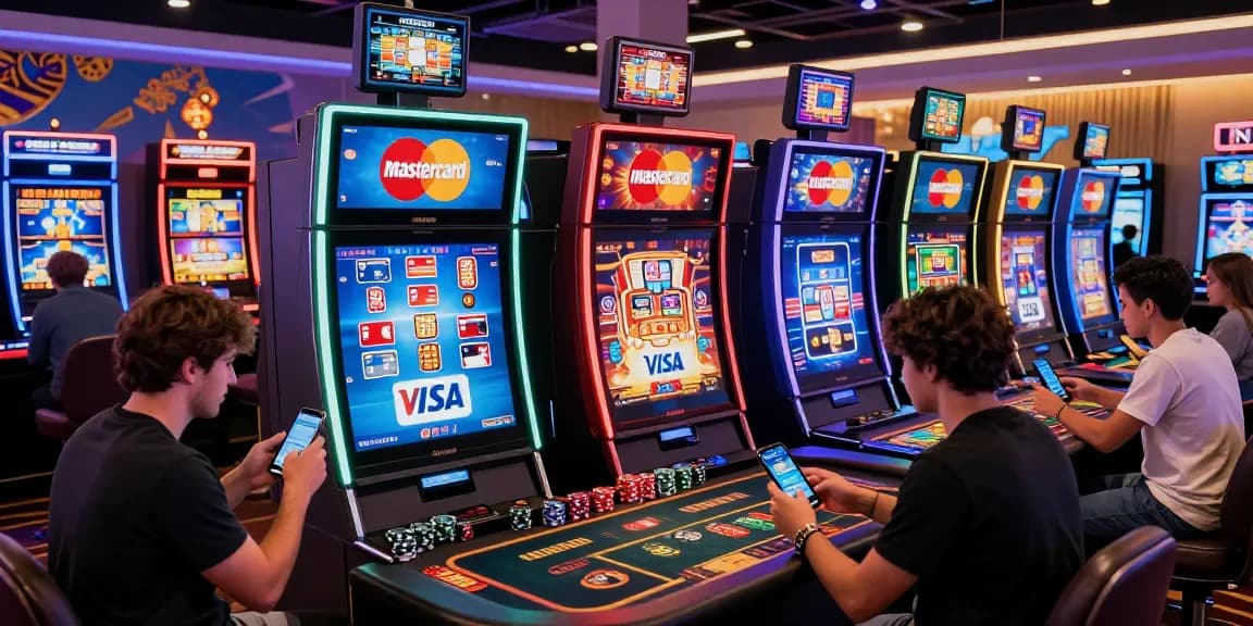 credit card casinos at https://being-there.org.uk showcasing diverse players enjoying lively games at a vibrant casino.