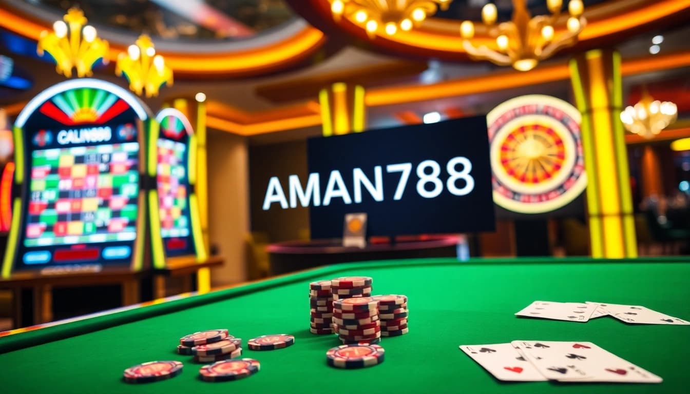 Rasakan keseruan di AMAN788 dengan mesin slot yang penuh warna dan elemen kasino yang mendebarkan.