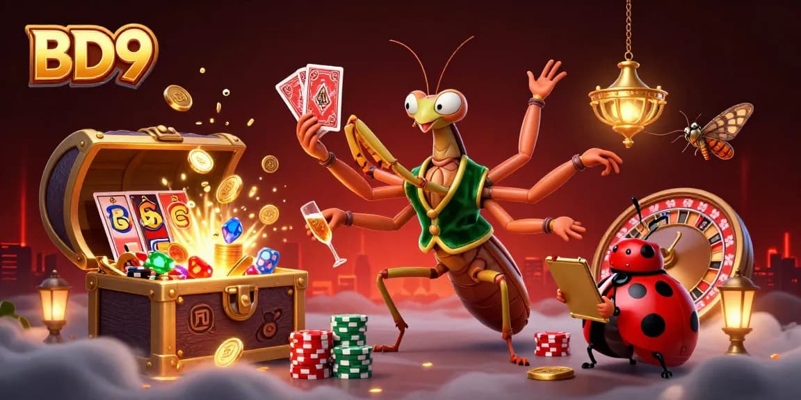 BD9 showcases a vibrant casino scene with unique characters dealing cards and managing chips.