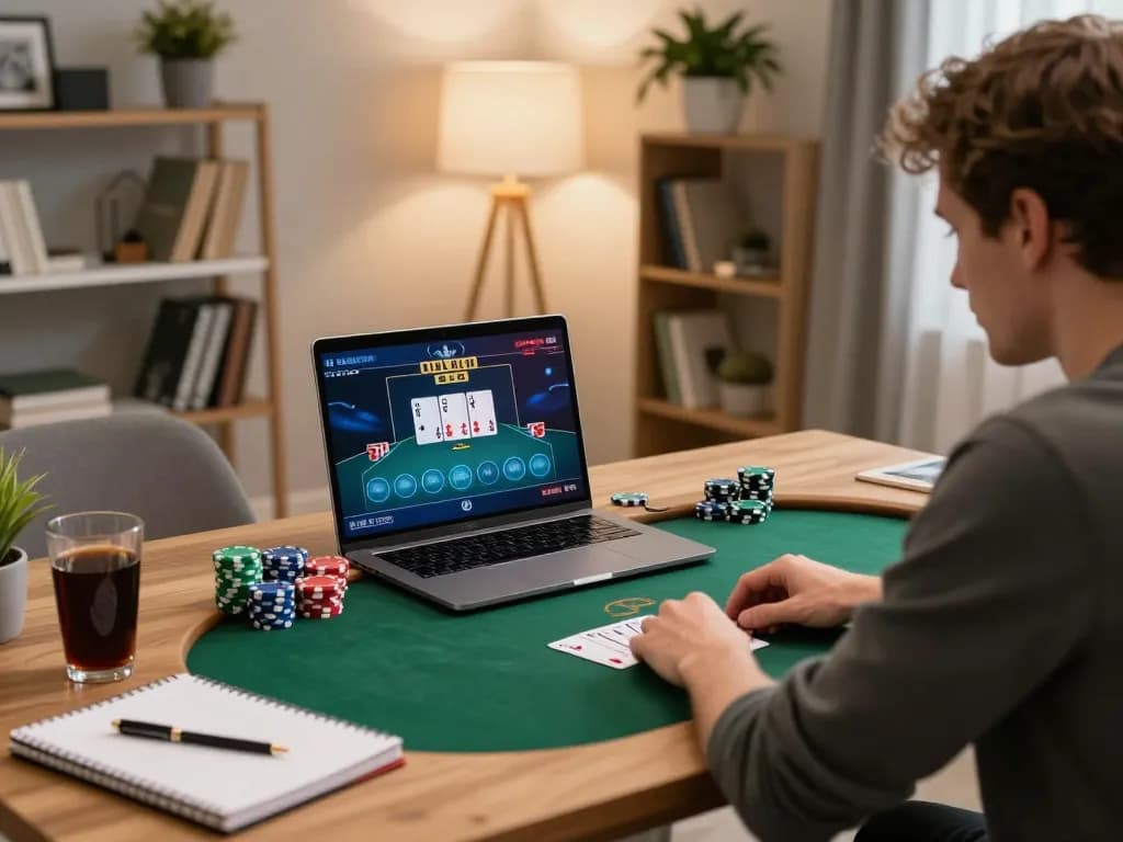 Players enjoying the sunwin online poker game in a cozy home setting with cards visible.