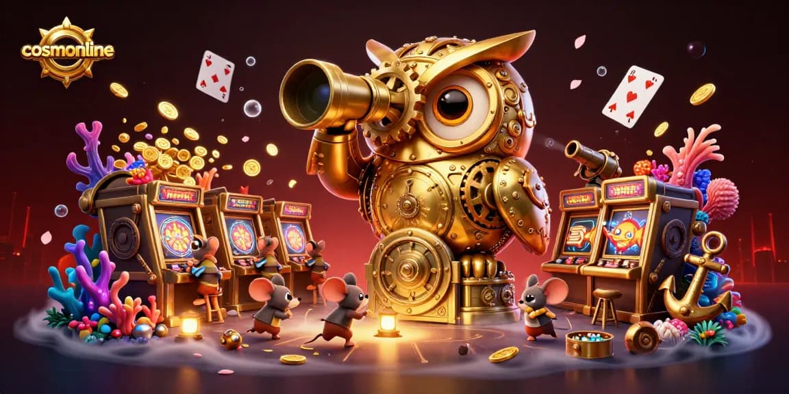 Experience vibrant action at cosmonline's credit card casinos, featuring a fantasy scene alive with gameplay excitement.