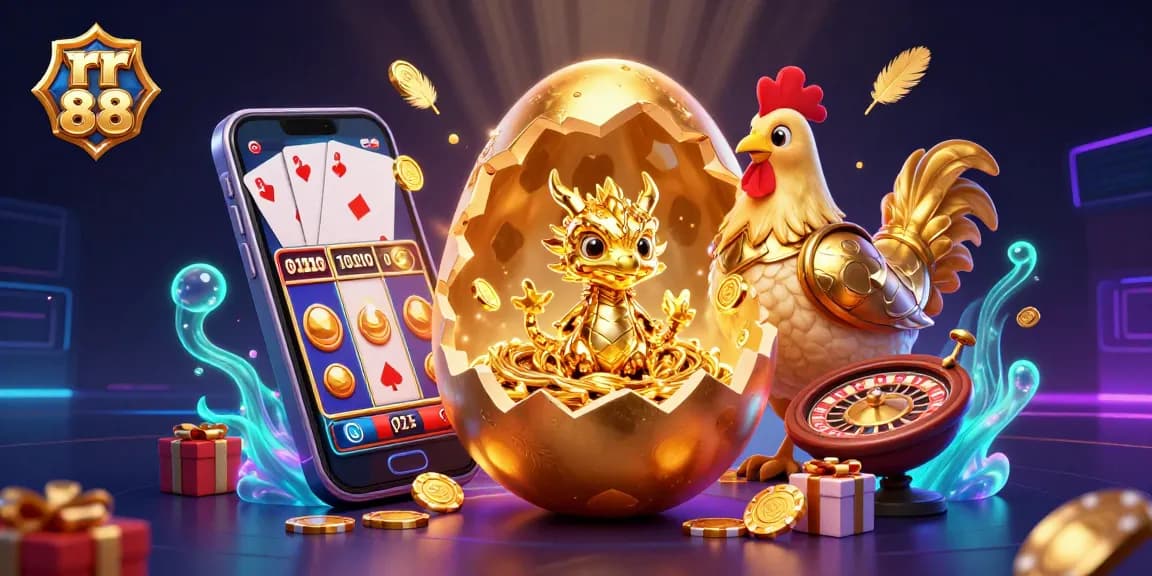 Engage with the latest rr 88 online casino experience featuring a golden dragon and exciting gaming elements.