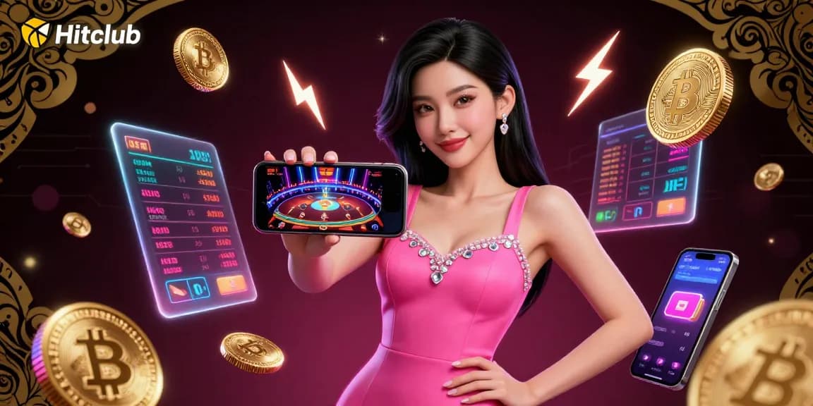Experience live dealer gaming at Hitclub, showcasing vibrant casino themes with advanced holographic elements.