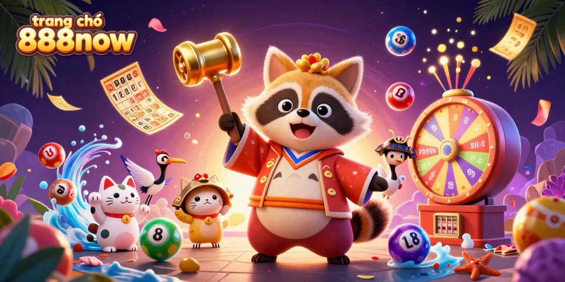 Experience the fun of gaming at trang chủ 888now with cheerful characters and dynamic casino elements