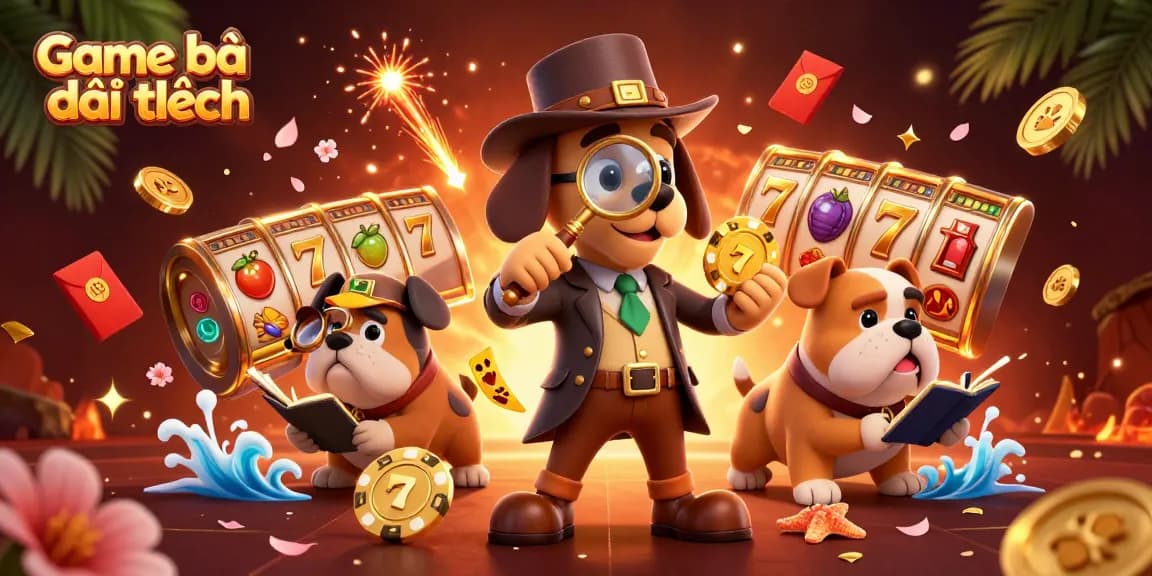Experience thrilling Game bài đổi thưởng action with detective characters solving a treasure clue.