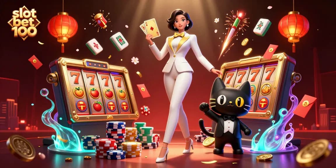 Experience thrilling gameplay with slot bet 100 in an exciting casino scene featuring glamorous characters and vibrant elements.