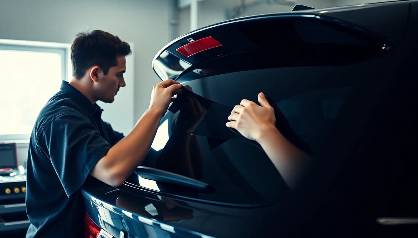 Applying window tint Chattanooga for improved vehicle appearance and UV protection