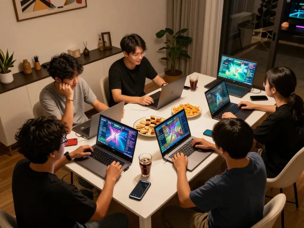 KADAL778 players enjoying dynamic gameplay during a friendly home gaming night with vibrant visuals on screens