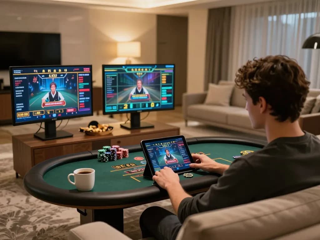 Engaging in online gameplay at 98 win, with vibrant interface and cozy atmosphere