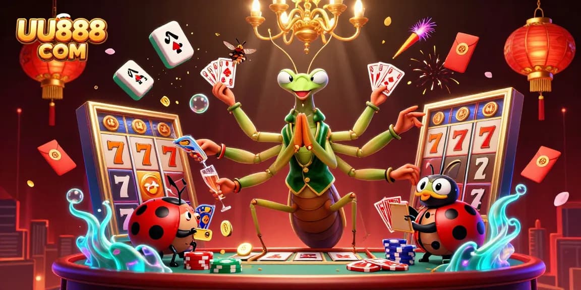 Experience thrilling gameplay at UU888 COM with vibrant casino characters and dynamic slot games!