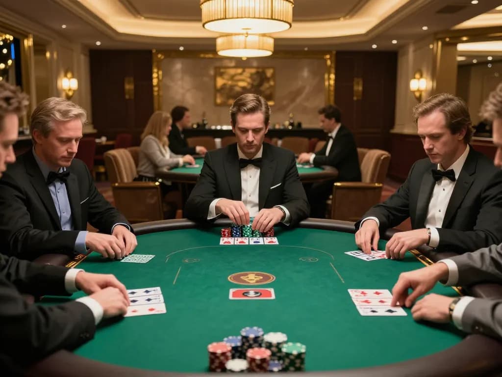 Players experiencing strategic poker gameplay in a luxurious 789 win high-roller setting.