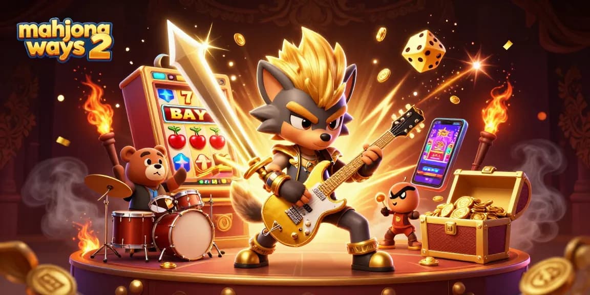 Play mahjong ways 2 in an exciting casino scene featuring vibrant characters and jackpot elements.