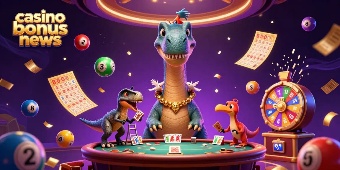 Engage with the latest casino bonus news featuring an epic 3D casino scene full of surprises!
