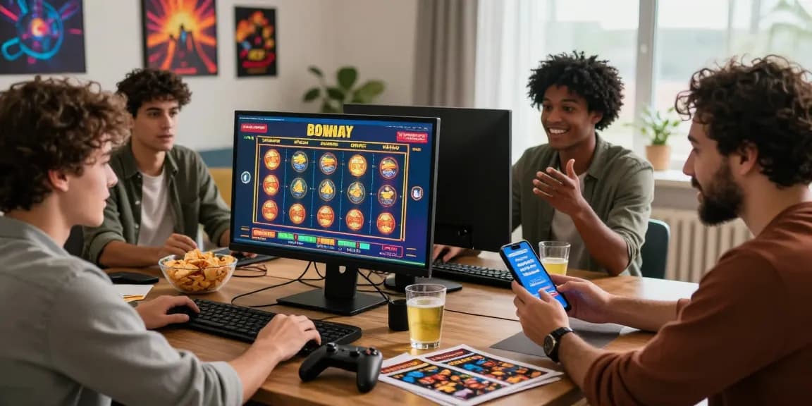 Players enjoying the excitement of credit card casinos in a vibrant home setting with games and snacks.