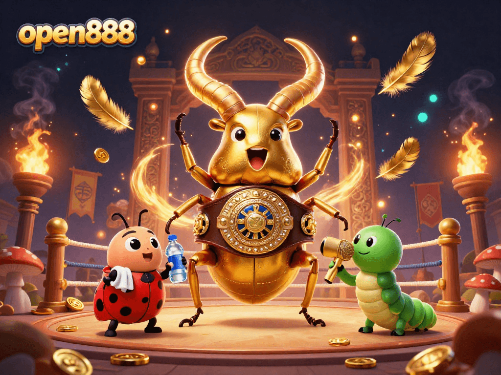Engage in thrilling betting action with open888 featuring a dynamic boxing match illustration.