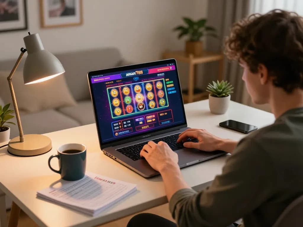 Terlibat dengan permainan slot online aman788 dalam pengaturan permainan yang nyaman, menekankan perjudian yang bertanggung jawab