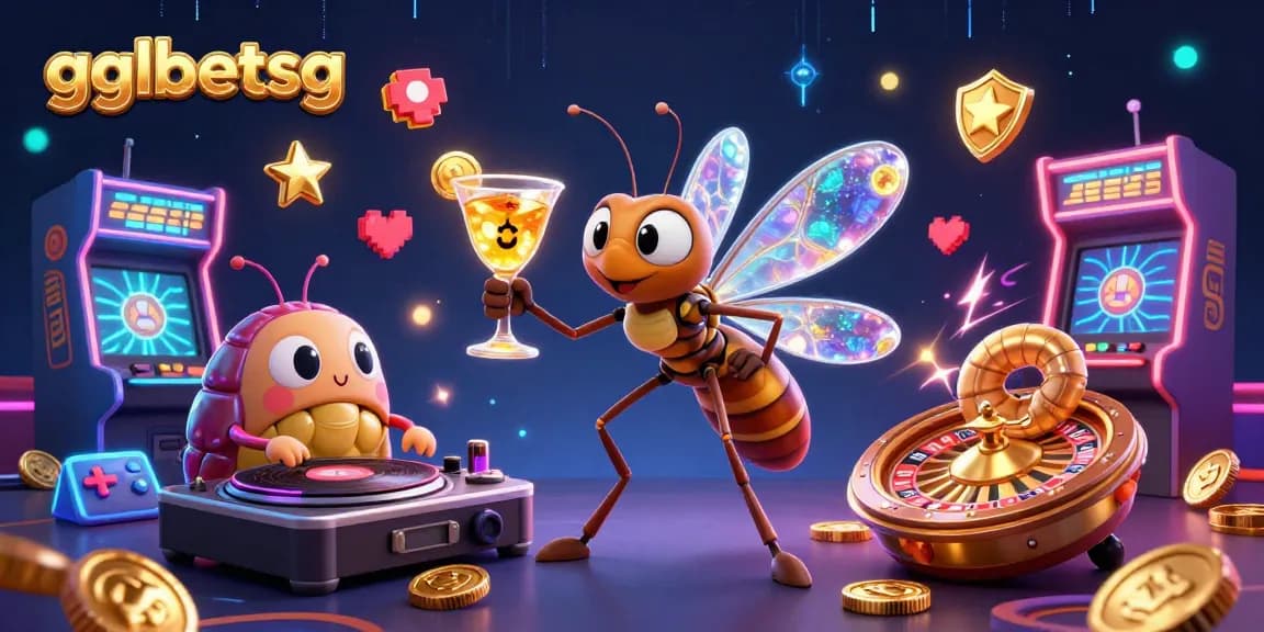 gglbetsg casino mascot illustrating vibrant Esports betting elements and dynamic gaming action.
