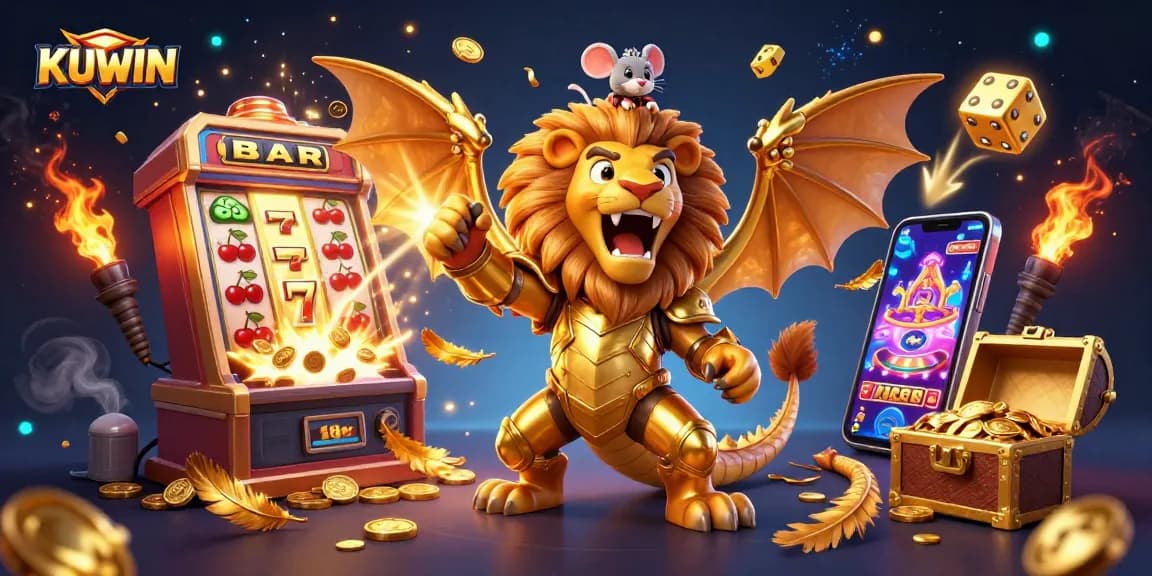 KUWIN offers thrilling gameplay with a chimera creature amid exciting casino elements.