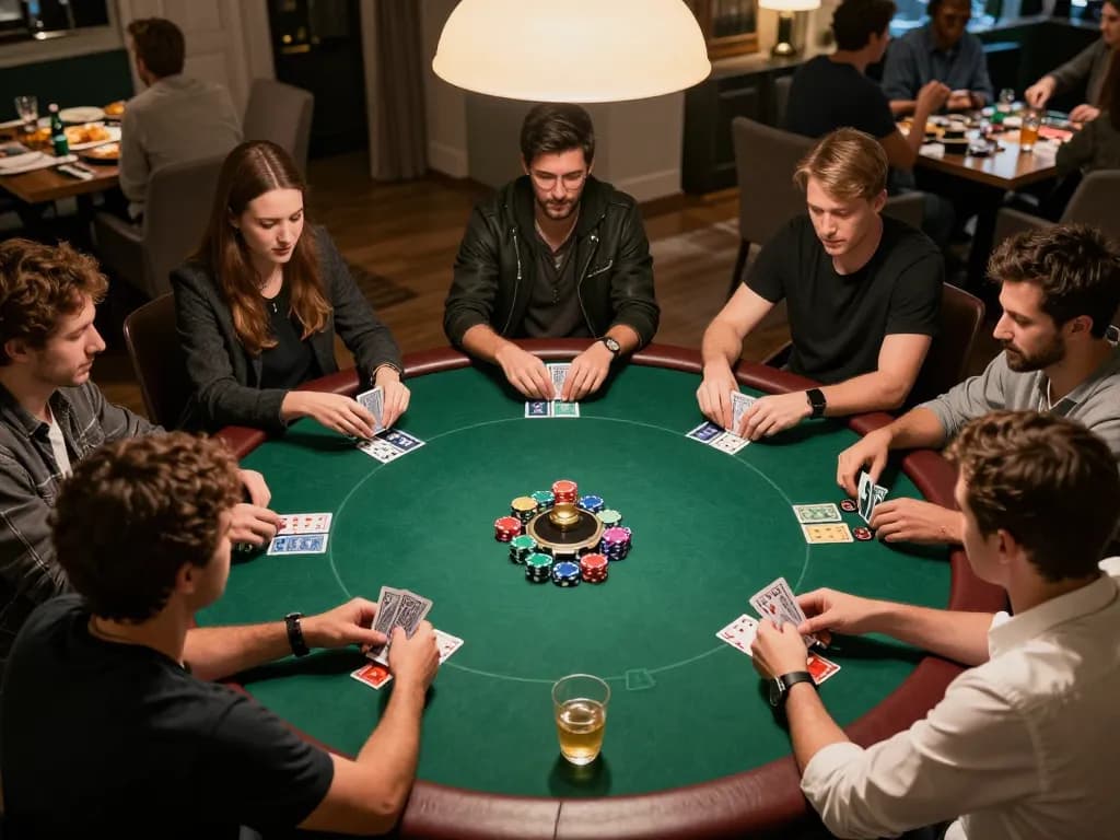 Engaging poker game scene showcasing dynamic play at https://www.dacsandatphanrang.com/ with chips and cards in action.