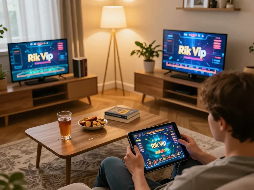 Experience online gambling on Rik Vip with tablets and cozy home comforts