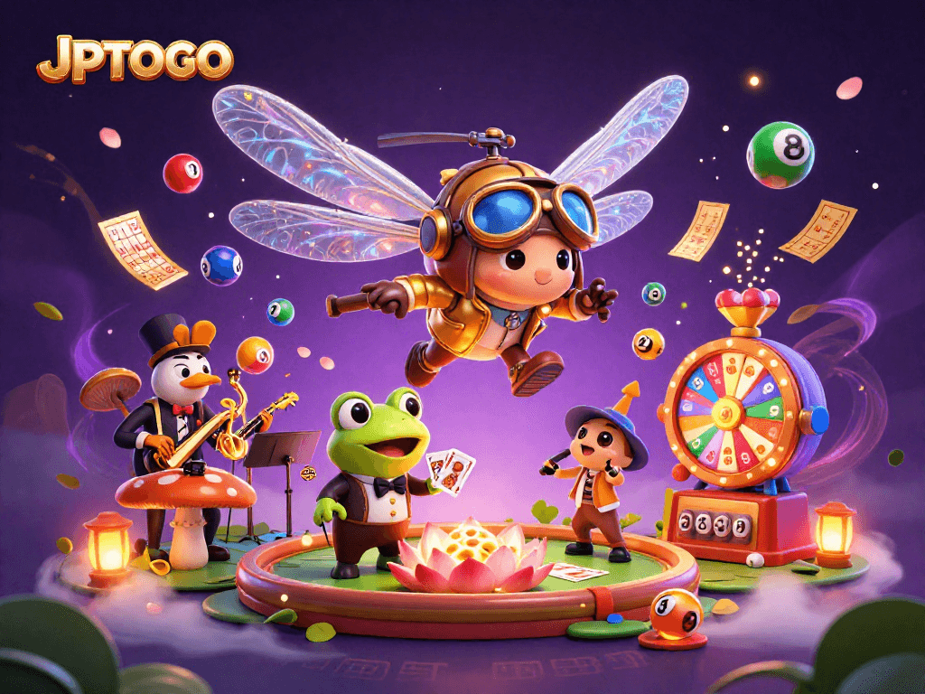 Experience winning thrills at JPTOTO with vibrant casino fun and lively characters.