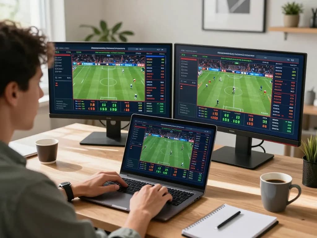 Engaging in strategic betting on ggdewa777 with dynamic laptop display showcasing live odds and sports events.