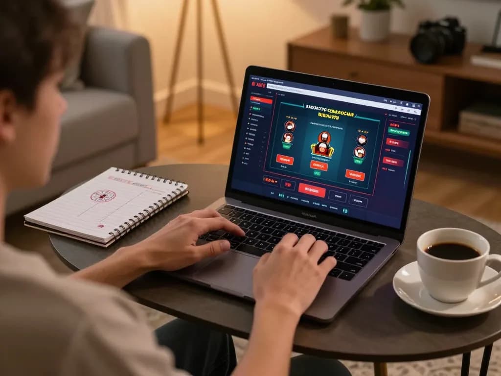 KADAL778 desktop gaming experience showcasing live dealer action in a cozy home environment