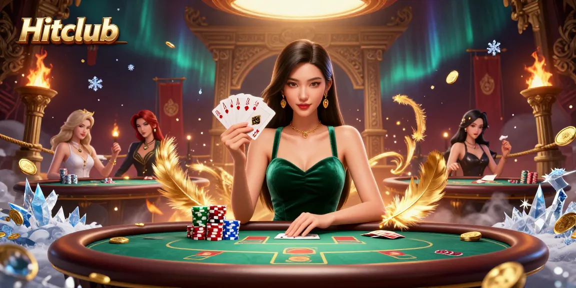 Hitclub showcases thrilling gameplay with an Asian woman engaging in a strategic poker game.