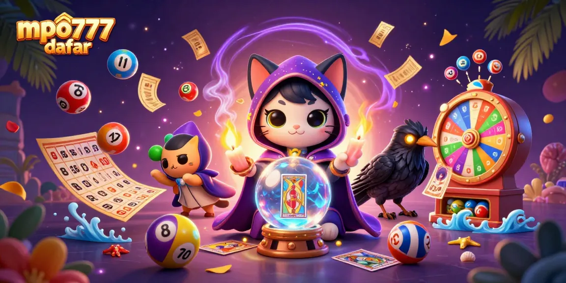 Experience mpo777 daftar with vibrant lottery elements and mystical characters for an exciting gaming atmosphere.
