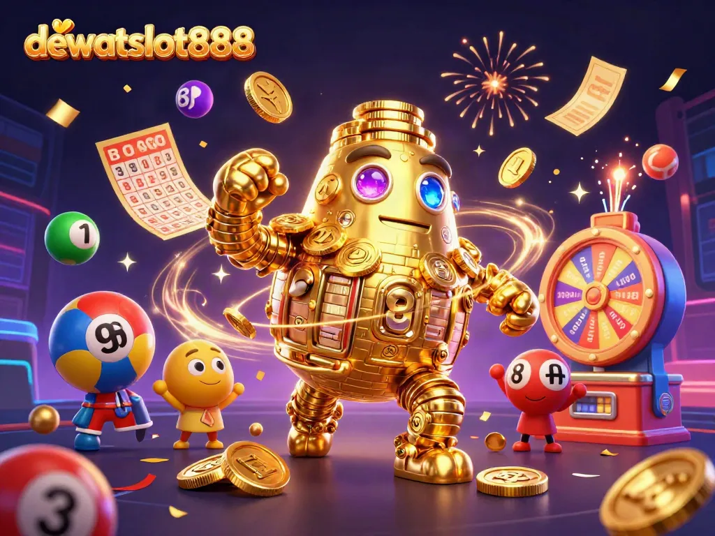 Mainkan permainan slot di dewataslot888 dengan imajinasi dari golem emas dan elemen kasino lainnya.