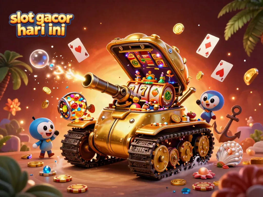 Menggali slot gacor hari ini dengan mesin slot berkarakter dan suasana penuh warna.