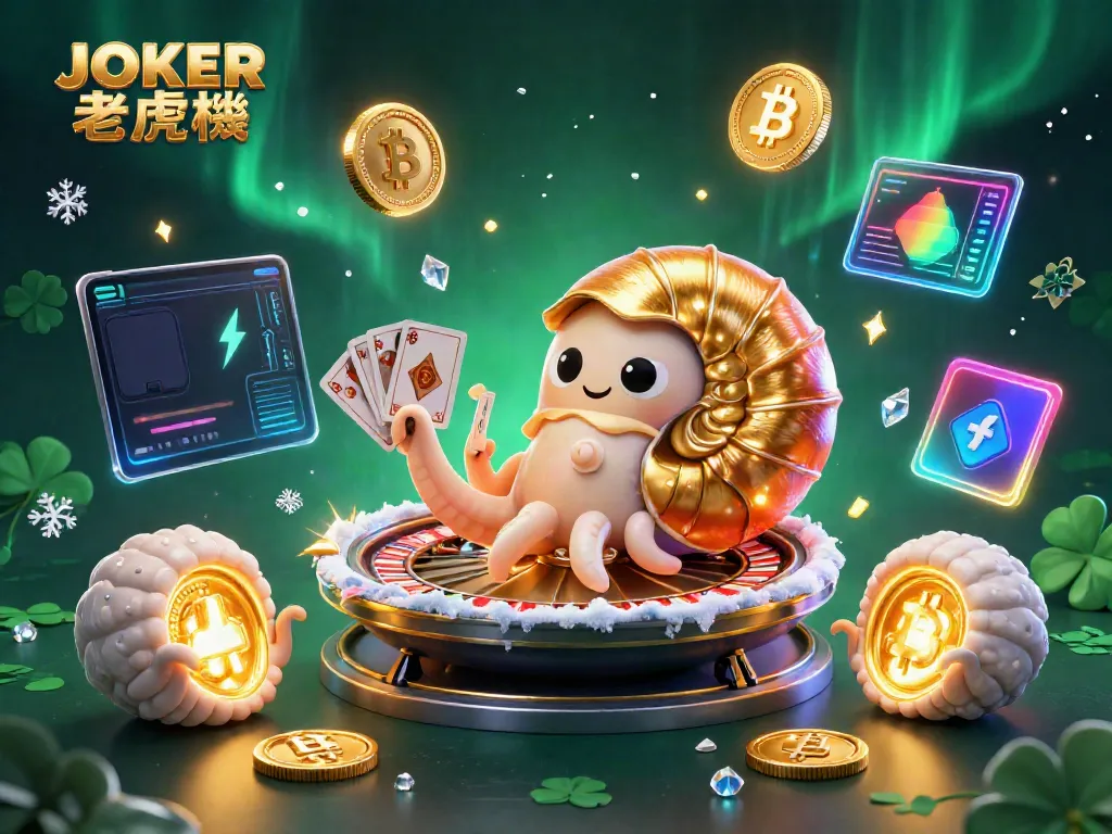 Experience the thrill of JOKER老虎機 with our vibrant 3D casino illustration filled with interactive elements.