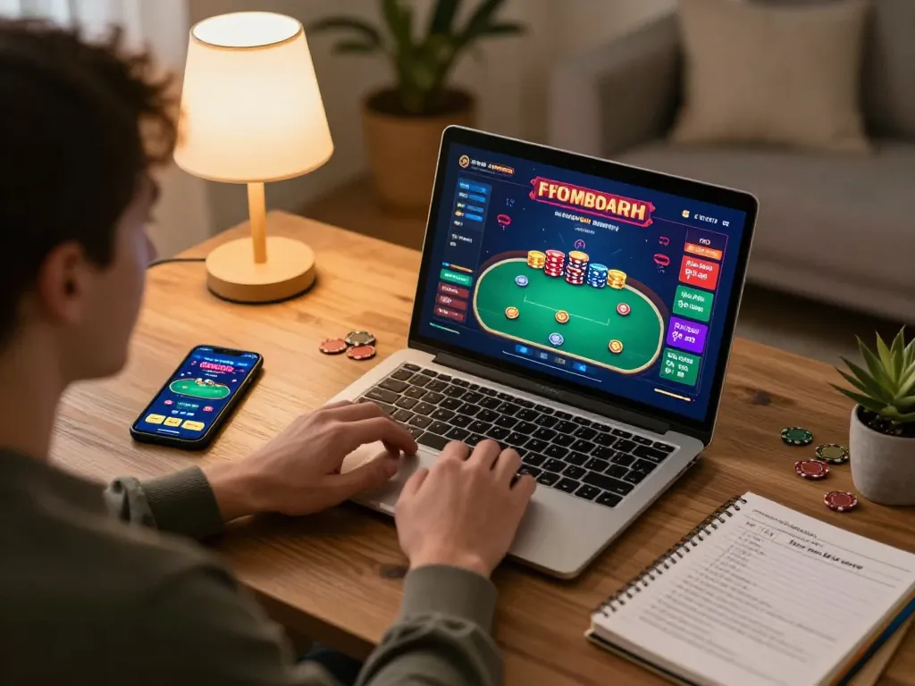 Experience link cm88 mới nhất in an engaging online gaming scene with strategic notes and cozy atmosphere.