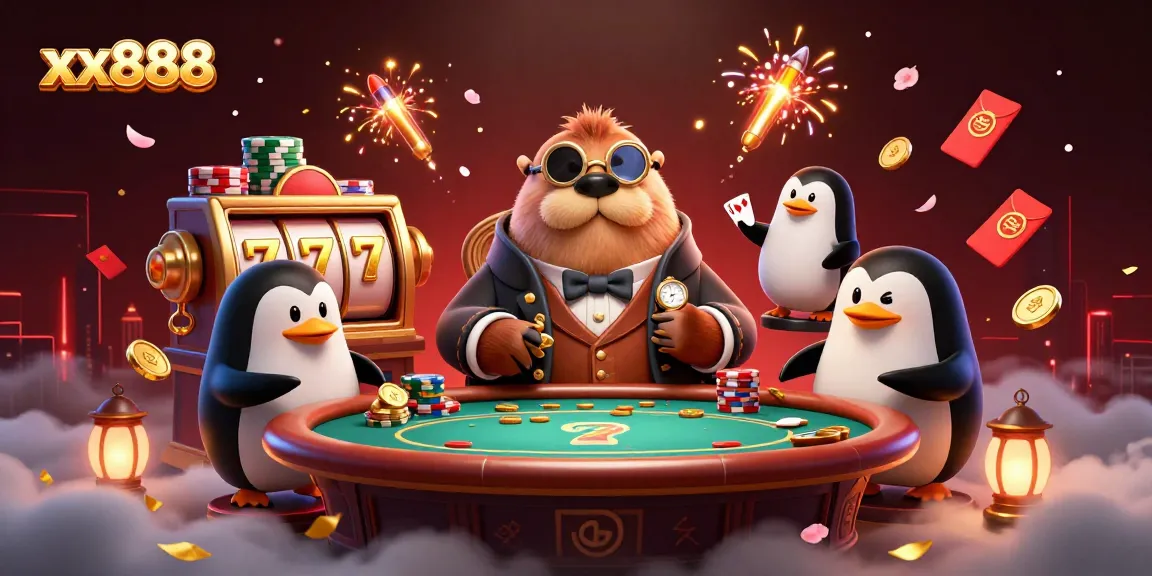 xx888 invites players to an underwater poker showdown with animated casino characters.