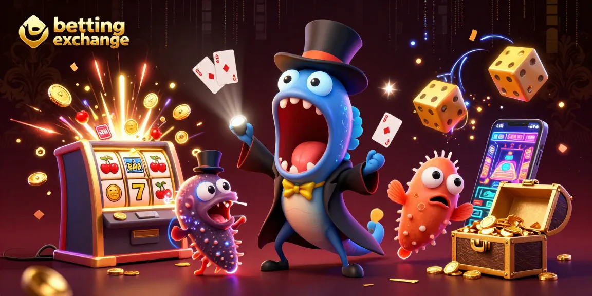Experience thrilling betting exchange action with vivid characters and dynamic casino elements.