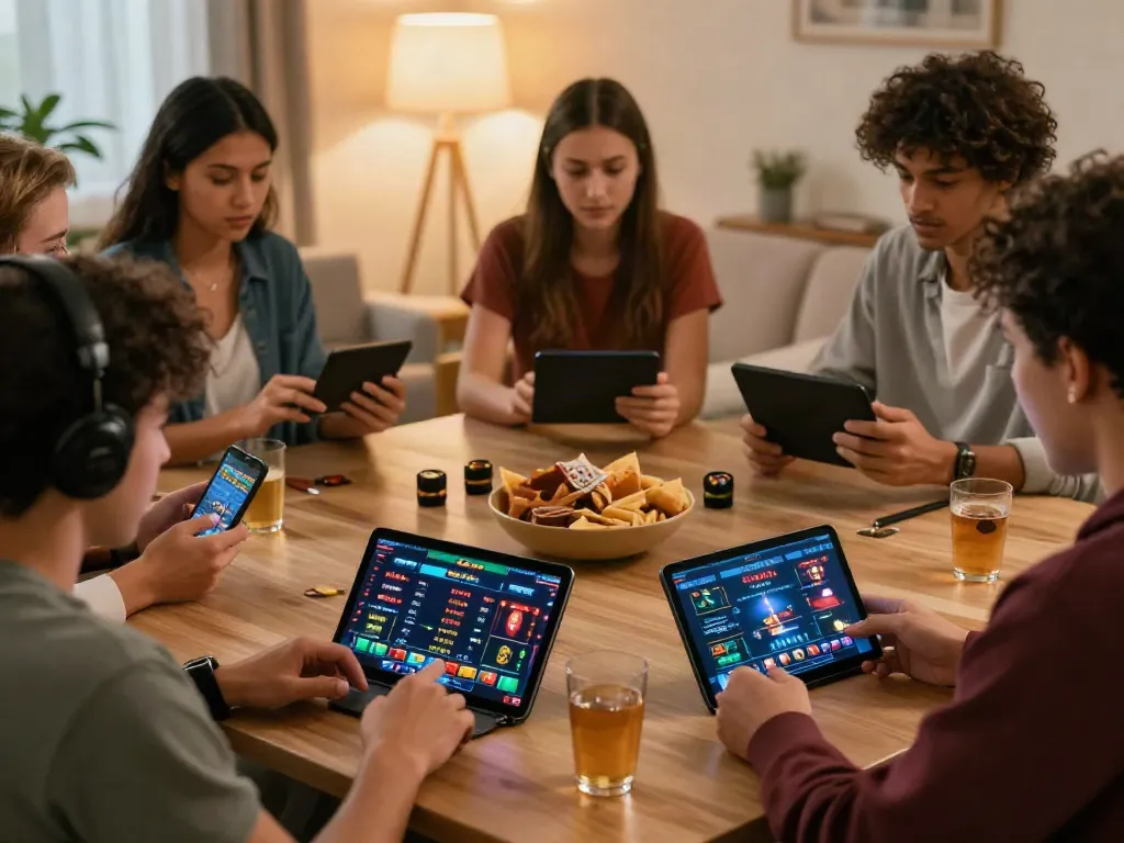 Engaging online gambling scene at https://xx88.day/ with friends enjoying betting activities.