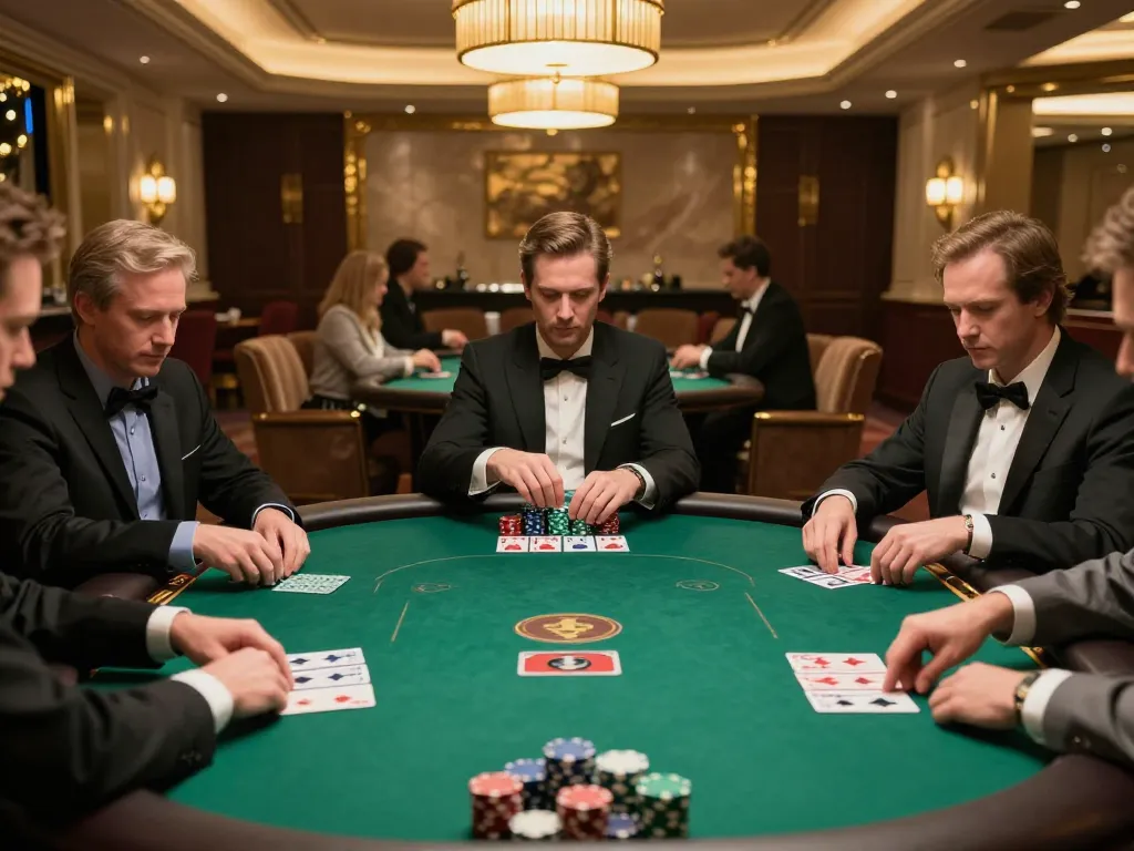 Players experiencing strategic poker gameplay in a luxurious 789 win high-roller setting.