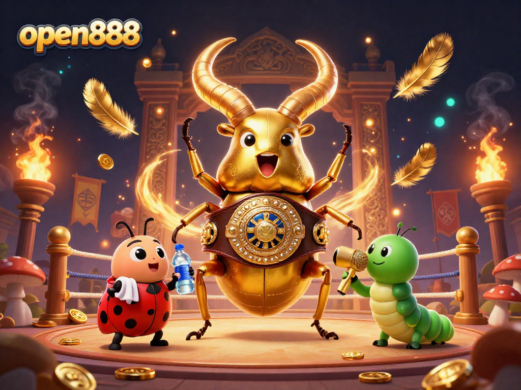 Engage in thrilling betting action with open888 featuring a dynamic boxing match illustration.