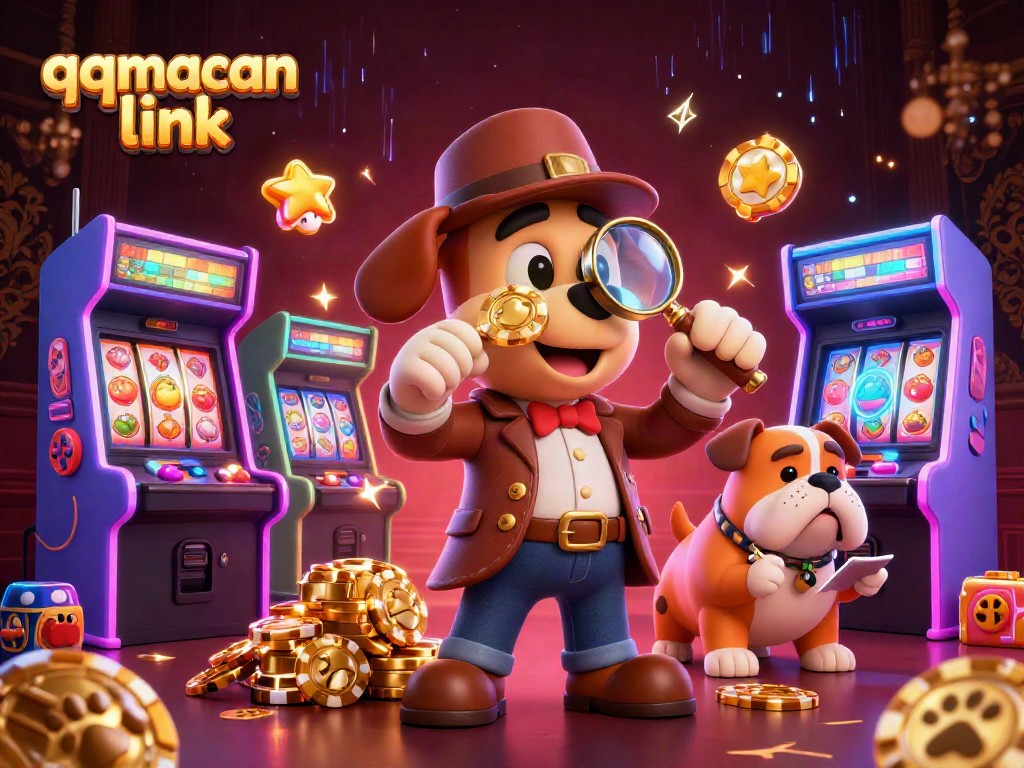 Menggelindingkan qqmacan link untuk menang di mesin slot dengan detektif 3D dan teman bulldog.