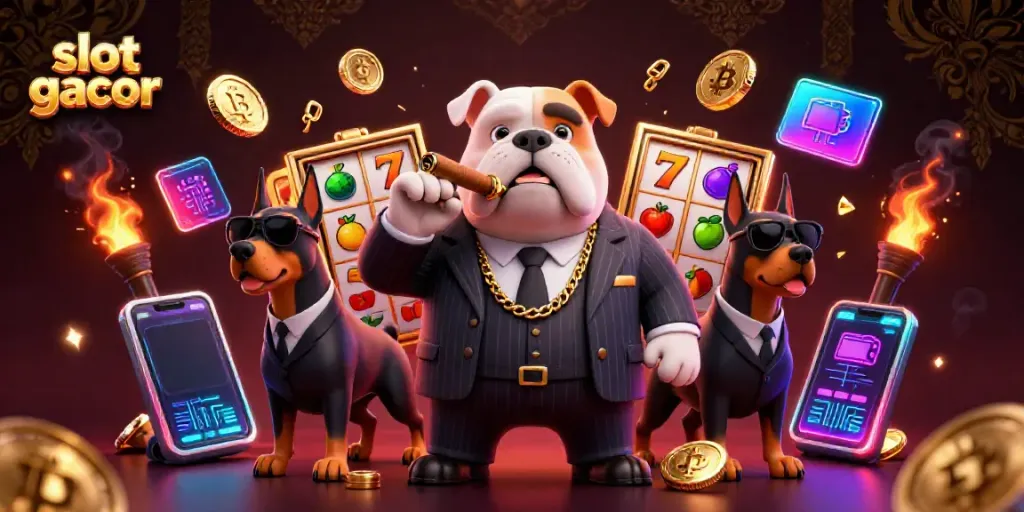Experience exhilarating wins with slot gacor as iconic characters come alive in a vibrant casino scene.