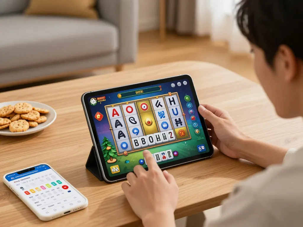 Player enjoying Mahjong Ways on Tempo123 Gacor slot game, showcasing excitement and strategy.