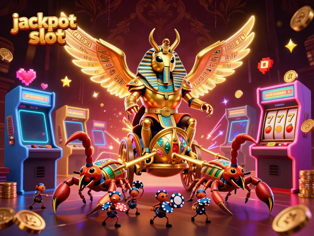 Experience the thrill of jackpot slot action with vibrant characters and iconic casino elements!
