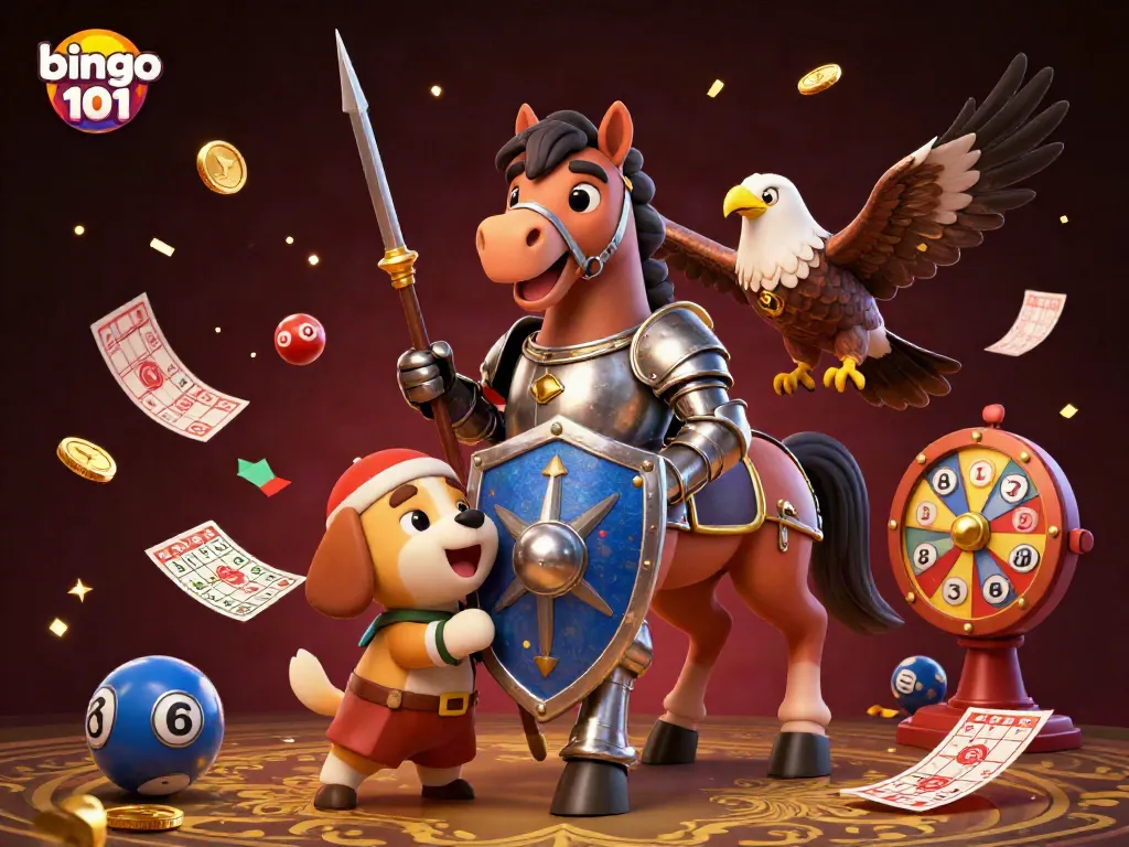 Bingo 101 gameplay illustration showcasing dynamic bingo elements in a festive casino atmosphere.