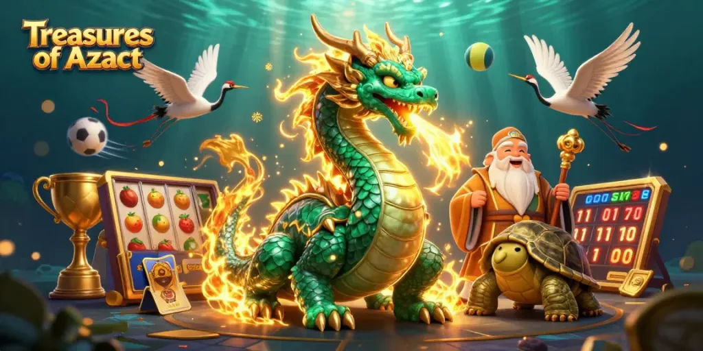 เกม Treasures of Aztec กับมังกรเขียวที่พ่นไฟทอง สร้างประสบการณ์การเล่นในคาสิโนออนไลน์ที่เต็มไปด้วยความสนุก