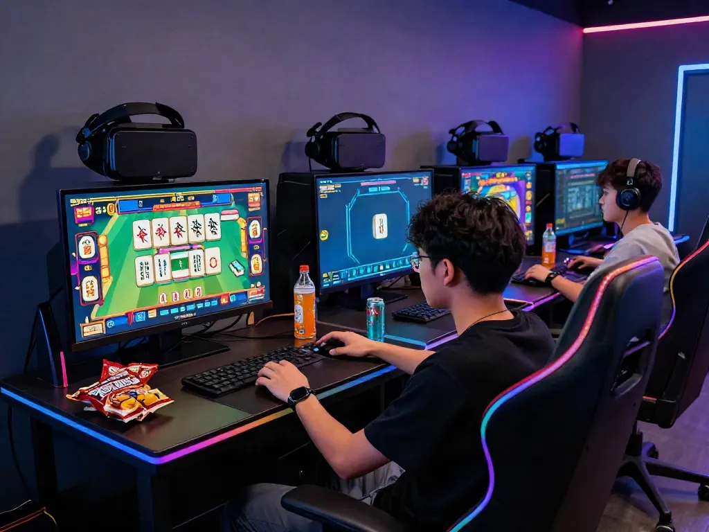 Pengguna bermain MesinMPO dengan grafis Mahjong Slot yang menarik.