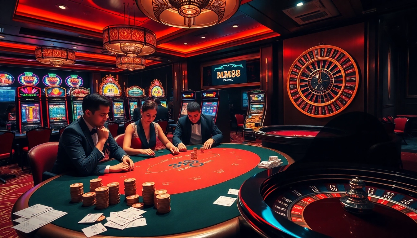 Experience the thrill of mm88 com with engaging poker and slot gaming visuals.