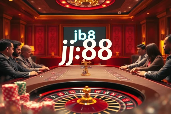 Experience the thrill of j88 at a luxurious casino poker table with vibrant chips and excitement.