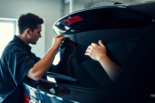 Applying window tint Chattanooga for improved vehicle appearance and UV protection